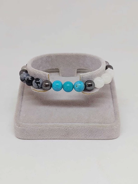 Akrep Burcu Doğal Taş 8mm Unisex Bileklik (55736) - Resim 2