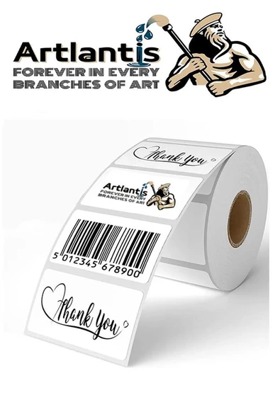 100x100 mm Barkod Etiketi Yapışkanlı 3 Adet Rulo Etiket Termal Barkot Terazi Etiketi 500 lü Barkod Yazıcılara 10x10cm - 6