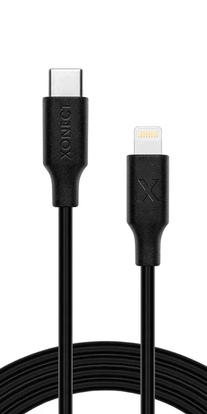 XONECT Type-C to Lightning uyumlu iPhone Modelleri için Hızlı Şarj ve Data Kablosu 200cm Siyah - 4