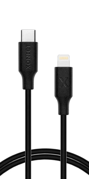 XONECT Type-C to Lightning uyumlu iPhone Modelleri için Hızlı Şarj ve Data Kablosu 100cm Siyah - 4