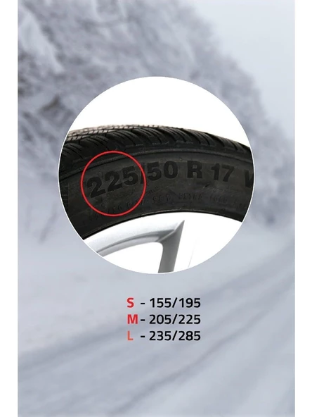 Pnd Sermatik Uyumlu 155/195 Patinaj Kar Zinciri Small Size - Resim 3