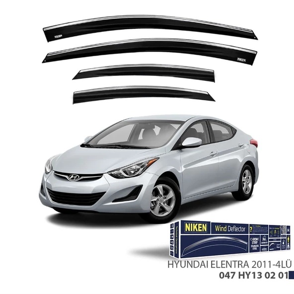 Hyundai Elantra Kromlu Cam Rüzgarlığı Niken 2011-2016 arası uyumlu