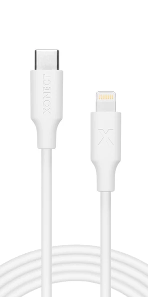 XONECT Type-C to Lightning uyumlu iPhone Modelleri için Hızlı Şarj ve Data Kablosu 200cm Beyaz - 4