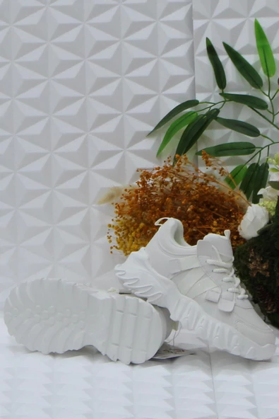 Fort Cool Verom Beyaz Bağcık Görünümlü Cırtlı Sneaker Ortopedik Çocuk Ayakkabı - Resim 5