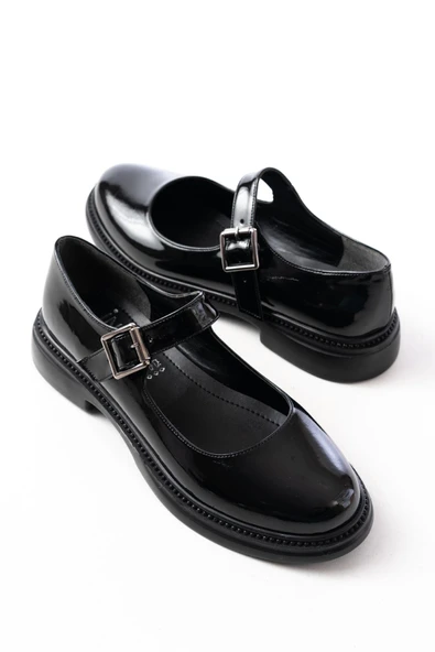 YSN-4444 Siyah Rugan Günlük Bayan Ayakkabı - Resim 5