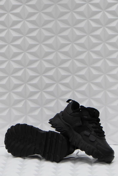 Fort Cool Verom Siyah Bağcık Görünümlü Cırtlı Sneaker Ortopedik Çocuk Ayakkabı - Resim 4