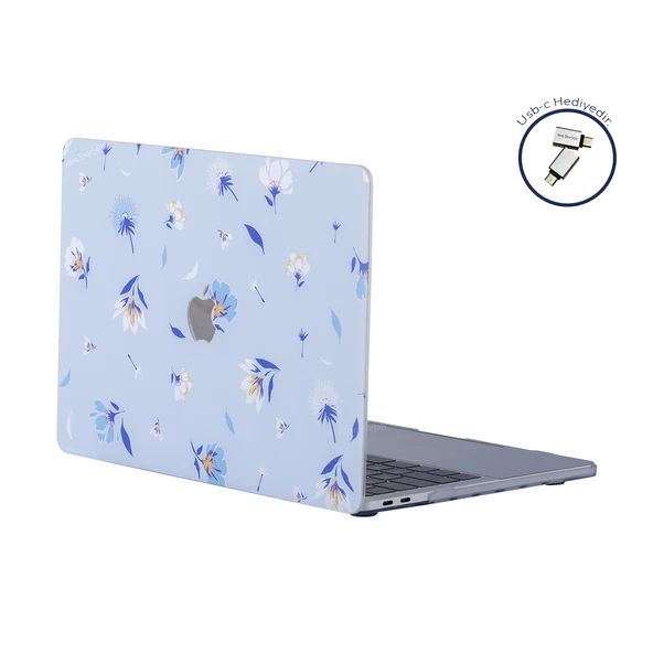 Macbook Pro Kılıf 16 inç Flower04 (Touchbarlı 2019 yılı Üretimi) A2141 ile Uyumlu - 8