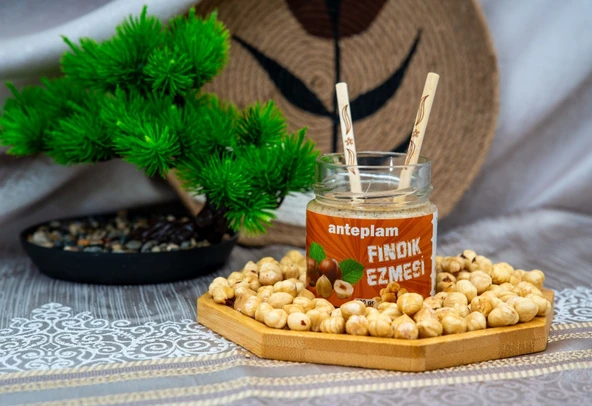 %50 Fındıklı Fındık Ezmesi Kahvaltılık Katkısız  ve Doğal 200 Gr. - 4