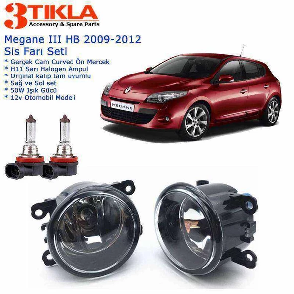 Renault Megane III HB 2008 Sis Farı Set Oem: 8200074008