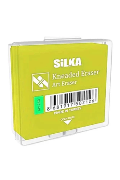 Renkli Hamur Silgi Kutulu 1 Adet Silka Hamur Silgi Çizim Silgisi Yoğrulabilir Silgi Plastik Kutulu Resim Sanatsal Silgi - 2