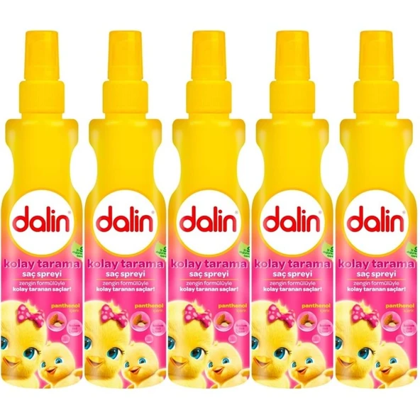 Dalin Kolay Saç Tarama Spreyi 200ML Badem Özlü (5 Li Set) ürün görseli 1