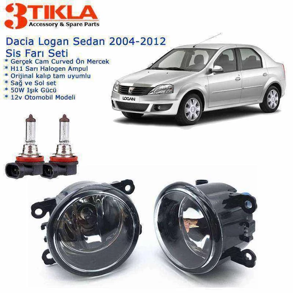 Dacia Logan Sedan 2009 Sis Farı Set  Oem:  8200074008