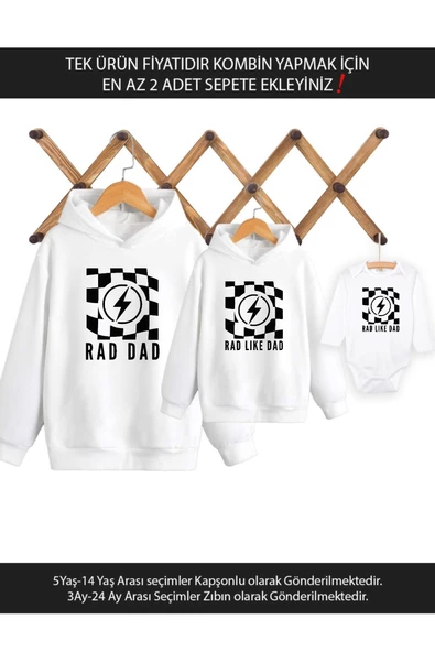 Rad Like Dad Baba Oğul Kız (TEK ÜRÜN FİYATIDIR KOMBİN YAPMAK İÇİN EN AZ 2 ADET SEPETE EKLEYİNİZ)