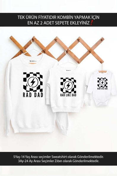 Rad Like Dad Baba Oğul Kız (TEK ÜRÜN FİYATIDIR KOMBİN YAPMAK İÇİN EN AZ 2 ADET SEPETE EKLEYİNİZ)
