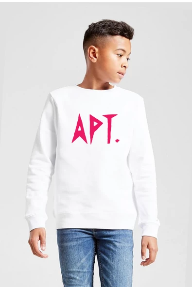 Blackpink Apt Beyaz Çocuk 2ip Sweatshirt