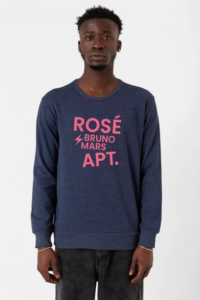 BLACKPINK ROSE BRUNO MARS APT indigo Erkek 2ip Sweatshirt