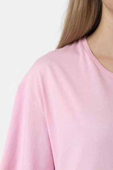 He Man Grayskull Brewing Co Logo Pembe Kadın Oversize Tshirt - 2