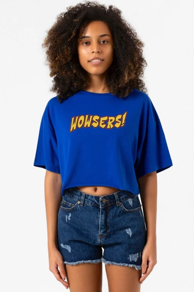 Inspector Gadget Wowsers Mavi Kadın Crop Tshirt ürün görseli 1