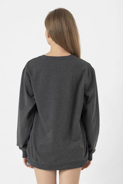 Mr Beast Lettern Füme Kadın 2ip Sweatshirt - 4