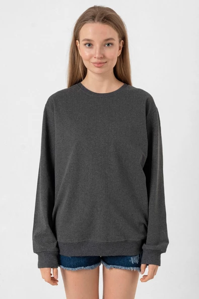 Mr Beast Lettern Füme Kadın 2ip Sweatshirt - 6