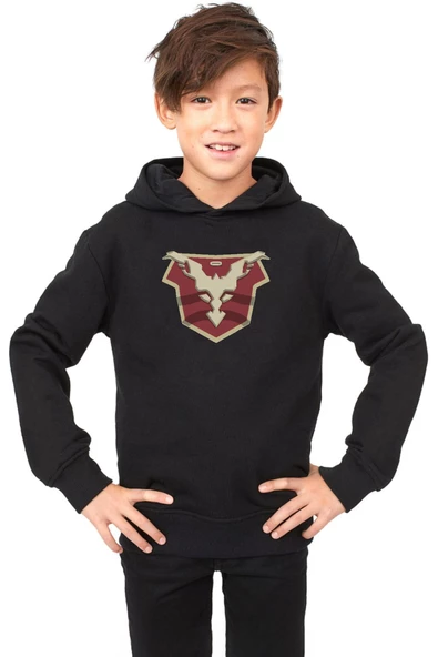 Jupiters Legacy Utopian Chest Siyah Çocuk 3ip Kapşonlu ürün görseli 1