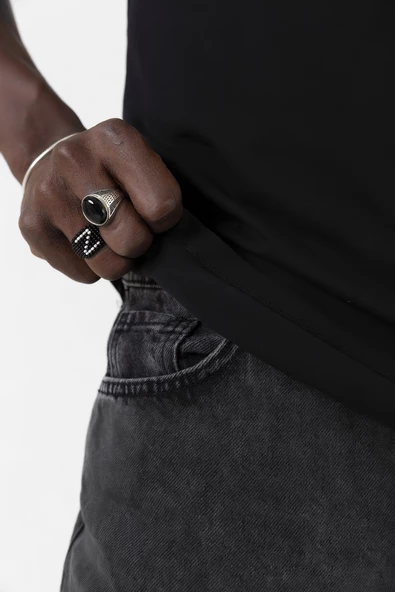 Inspector Gadget Wowsers Siyah Erkek V yaka Tshirt - 6