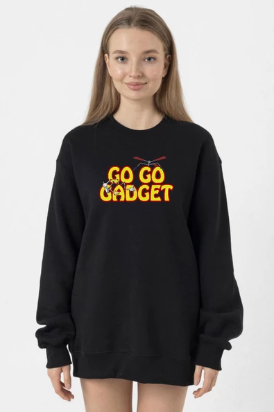 Inspector Gadget Go Go Gadget Siyah Kadın 2ip Sweatshirt ürün görseli