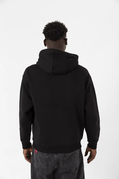 Mr Beast Lettern Siyah Erkek 3ip Kapşonlu Sweatshirt - Resim 4