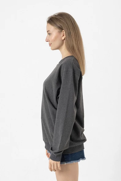 Mr Beast Lettern Füme Kadın 2ip Sweatshirt - 3