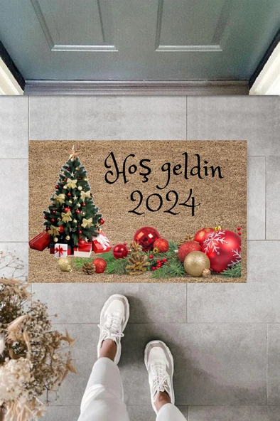 Kapı Önü Paspası Yeni Yıl Konsepti Dijital Baskı PY-175111245