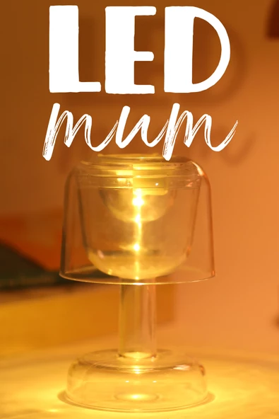 Led Mum İskandinav Tip Pil Dahil Dumansız Alev Ledli Yapay Dekoratif Mum Dekor Işığı Şeffaf PT428