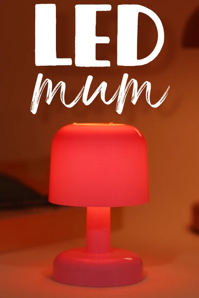 Led Mum İskandinav Tip Pil Dahil Dumansız Alev Ledli Yapay Dekoratif Mum Dekor Işığı Pembe PT427