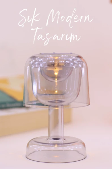 Led Mum İskandinav Tip Pil Dahil Dumansız Alev Ledli Yapay Dekoratif Mum Dekor Işığı Sarı PT428 - 8