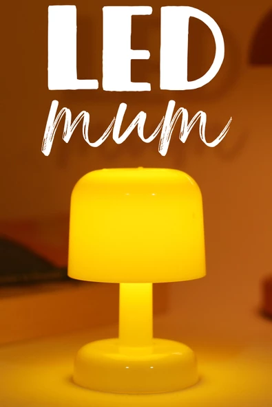 Led Mum İskandinav Tip Pil Dahil Dumansız Alev Ledli Yapay Dekoratif Mum Dekor Işığı Krem PT427