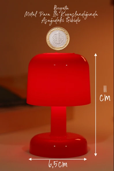 Led Mum İskandinav Tip Pil Dahil Dumansız Alev Ledli Yapay Dekoratif Mum Dekor Işığı Kırmızı PT427 - 5
