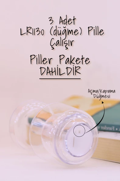 Led Mum İskandinav Tip Pil Dahil Dumansız Alev Ledli Yapay Dekoratif Mum Dekor Işığı Sarı PT428 - 4