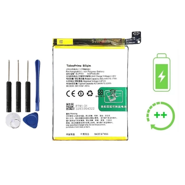 Oppo Reno 4 İle Uyumlu  Güclendirilmis İthal Pil Batarya BLP791 ürün görseli 1