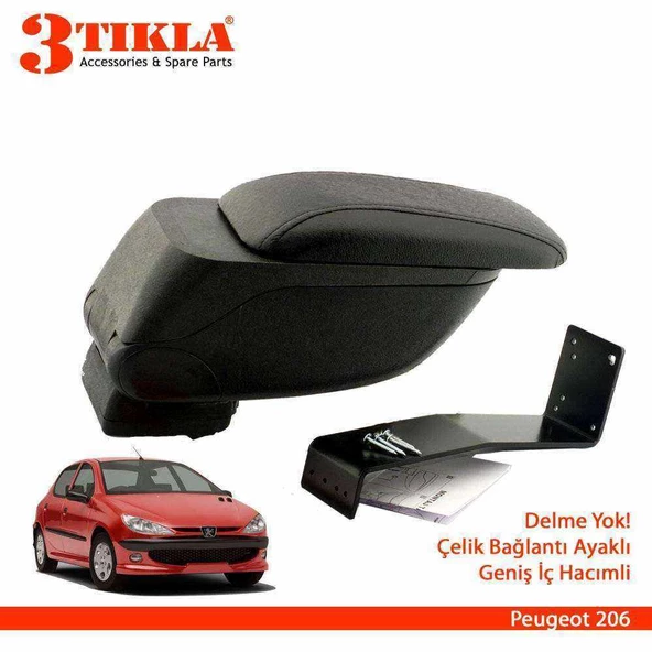 Peugeot 206 Geniş Hacimli  Delmesiz Çelik Ayaklı  Kolçak Kol Dayama