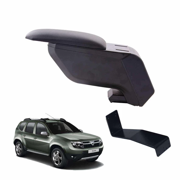 Dacia Duster 2012 Delmesiz Çelik Ayaklı Siyah Kolçak Kol Dayama