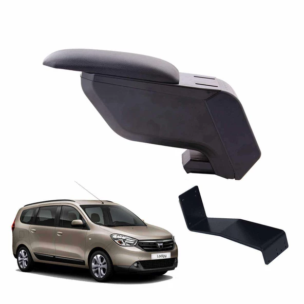 Dacia Lodgy 2016 Delmesiz Çelik Ayaklı Siyah Kolçak Kol Dayama