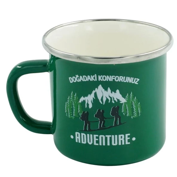 Orcamp Retro Emaye Adventure 180 ml Kupa OUT-1900 Yeşil