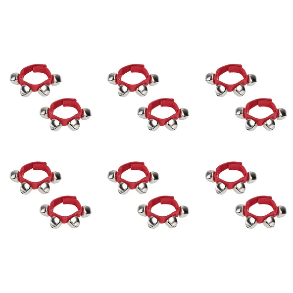 Jwin BZ-402S 6'lı Bilek Zili Orff - Ritim Aleti Seti - Kırmızı