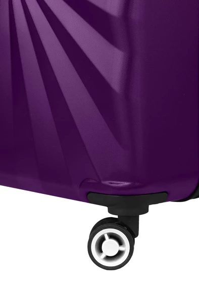 Orta Boy %100 Polikarbon Valiz 4x2 Teker Mor 1809 - Resim 5