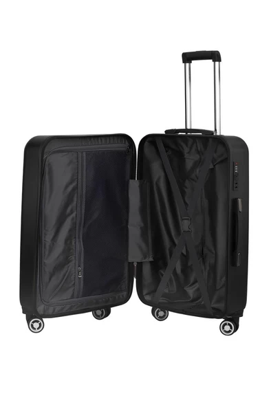 Kabin Boy %100 Polikarbon Valiz Parlak Siyah 1810 - 9