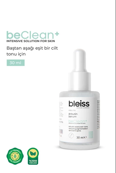 Bleiss beClean+ Cilt Tonu Eşitleyici ve Leke Karşıtı Arbutin Serum 30 ml