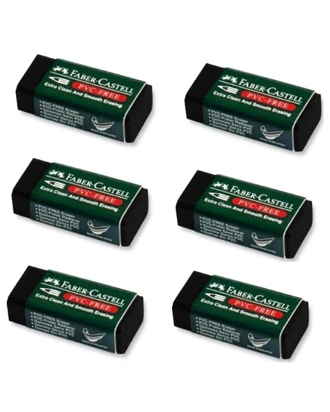 Faber Castell Siyah Silgi 6 Adet 7089 30 - 2