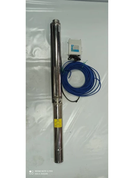 Impo Sk 409/14 Krom Başlıklı Derin Kuyu  3 Hp Monofaze Motorlu 35 mt Kablolu Panolu Dalgıç Pompa