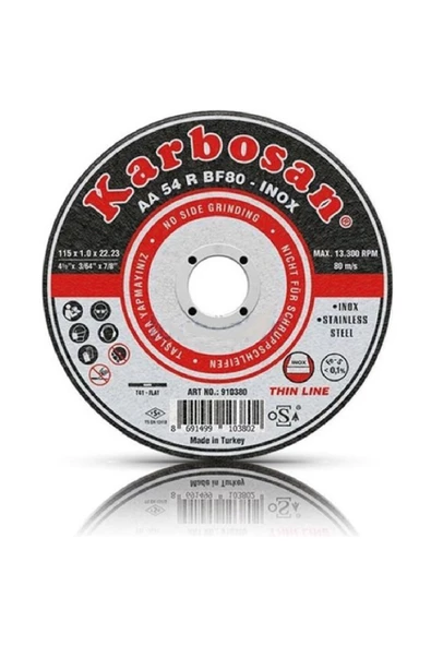 125X1 INOX KESME TAŞI KARBOSAN (910400) - 1