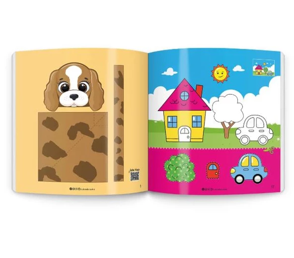 Y.Z. Kes Yapıştır Oyun Seti Makaslı Kitap Seti (Makas Hediyeli) - 4