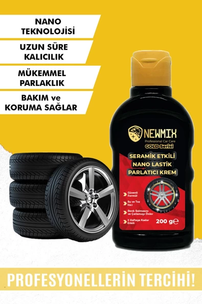 Seramik Etkili Gold Serisi Nano Lastik Parlatıcı Krem 200g - 2